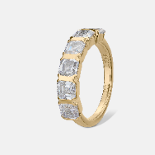 Asscher Half Eternity Ring