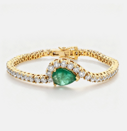 Emerald Pear Tennis Bracelet